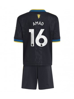 Detské Futbalové oblečenie Manchester United Amad Diallo #16 2025-26 Krátky Rukáv - Tretina (+ trenírky)